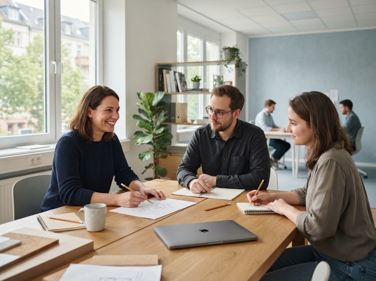 Borevi Zurem Analystenteam bei der Überprüfung von KI-Strategiemodellen